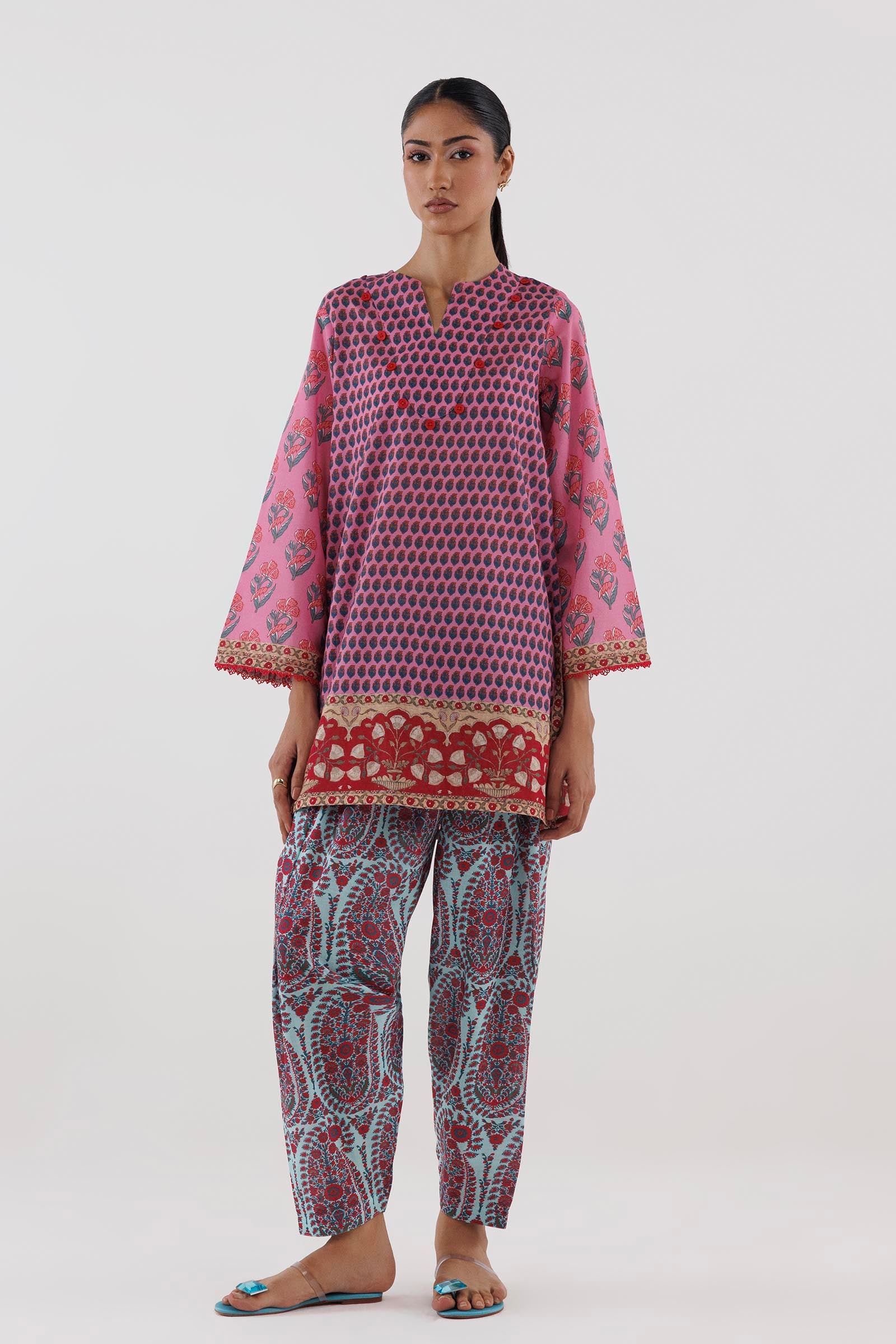 Stitched Printed Fancy Dobby Shirt+ Shalwar Main image