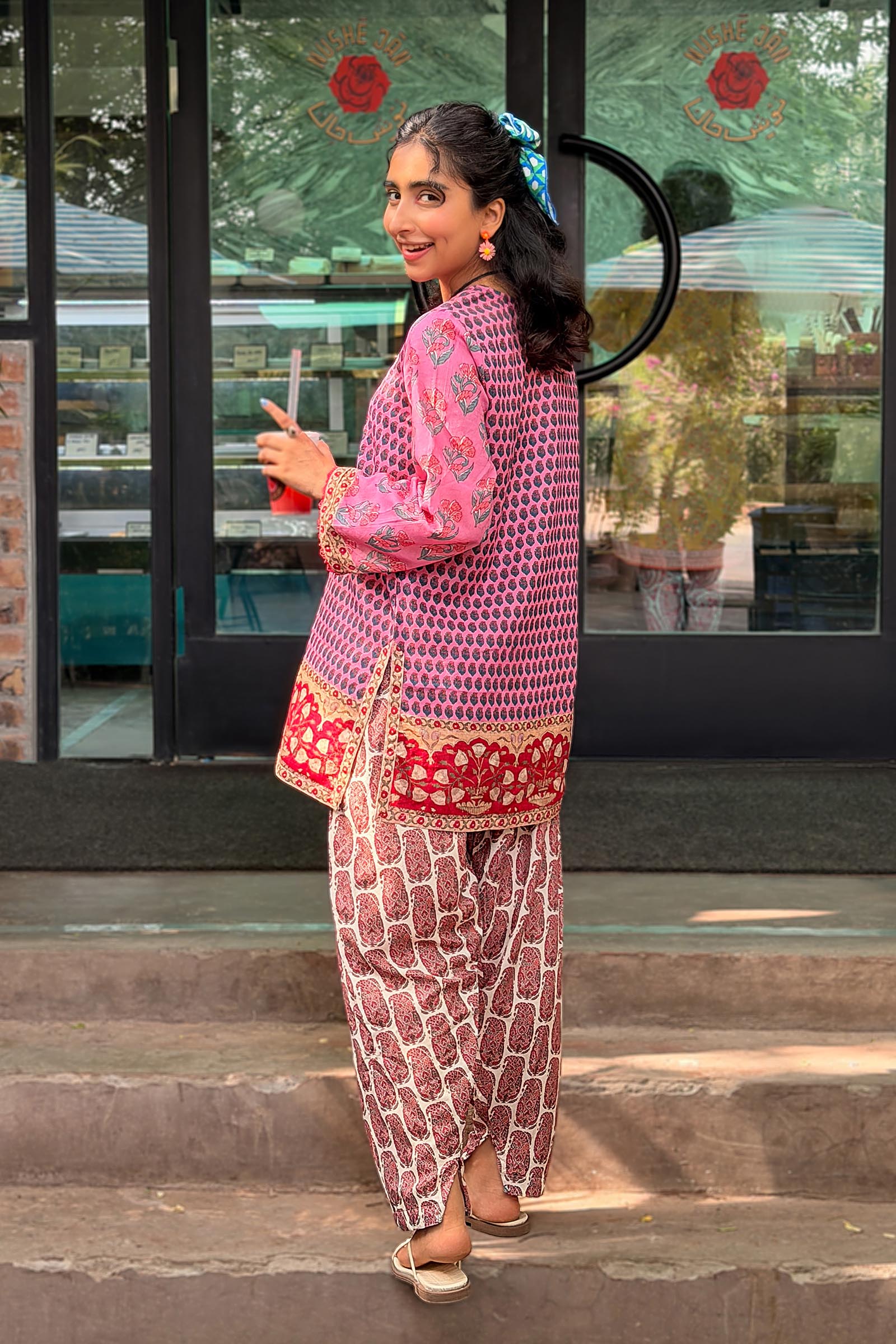 Stitched Printed Fancy Dobby Shirt+ Shalwar