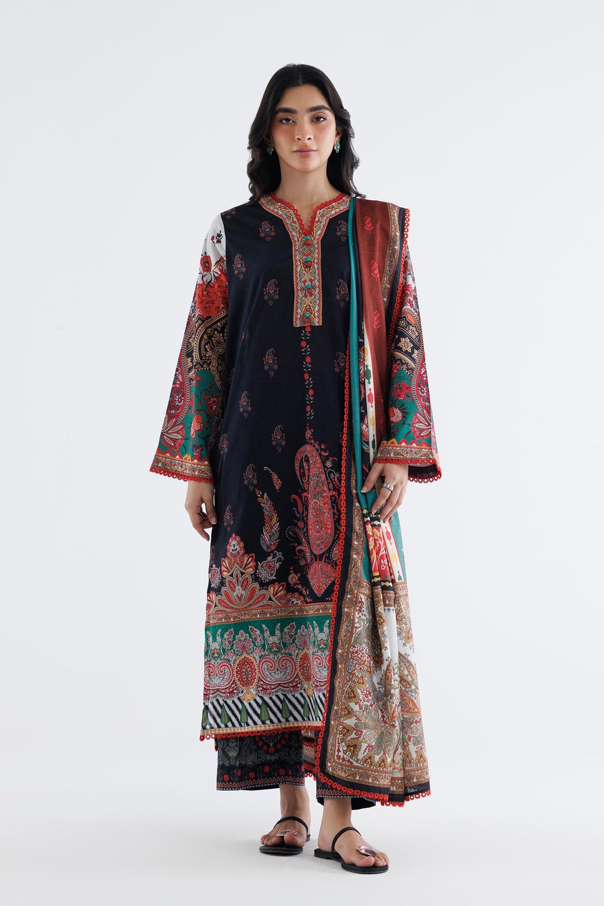 Stitched Printed Lawn Suit Main image