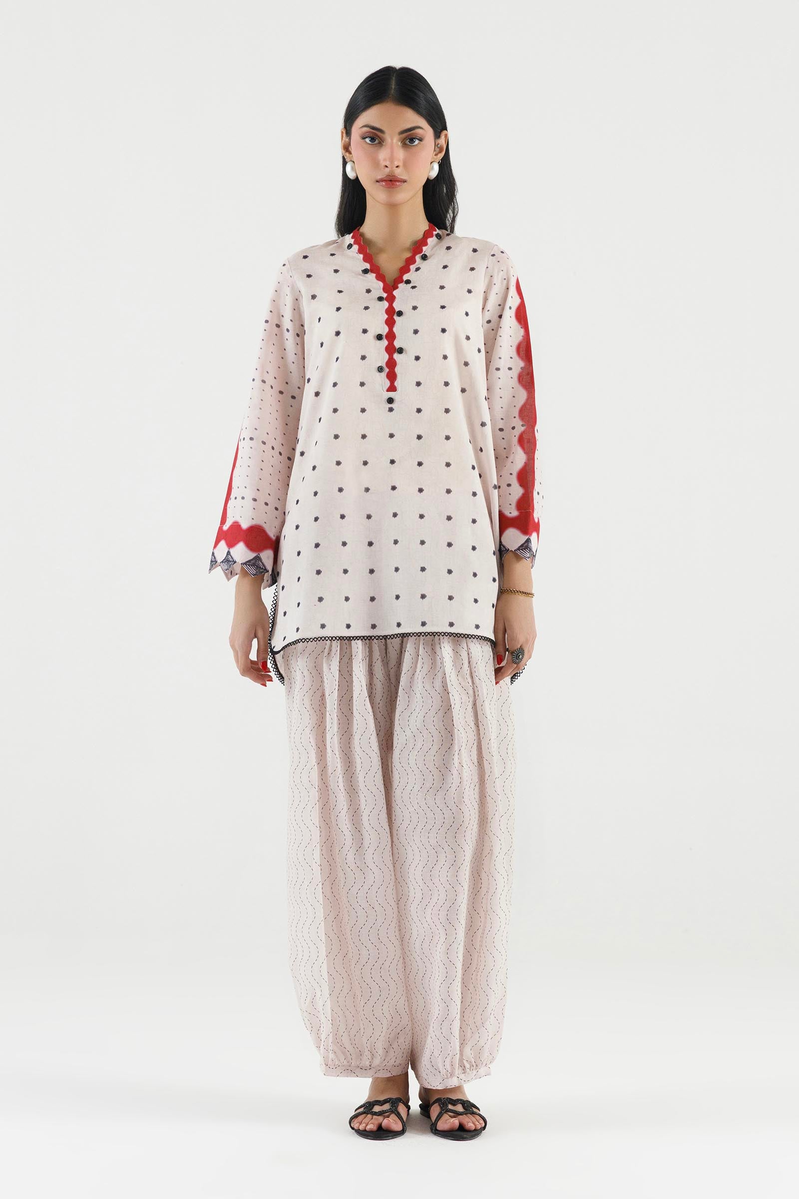 Stitched Printed Dobby Shirt+ Shalwar Main image