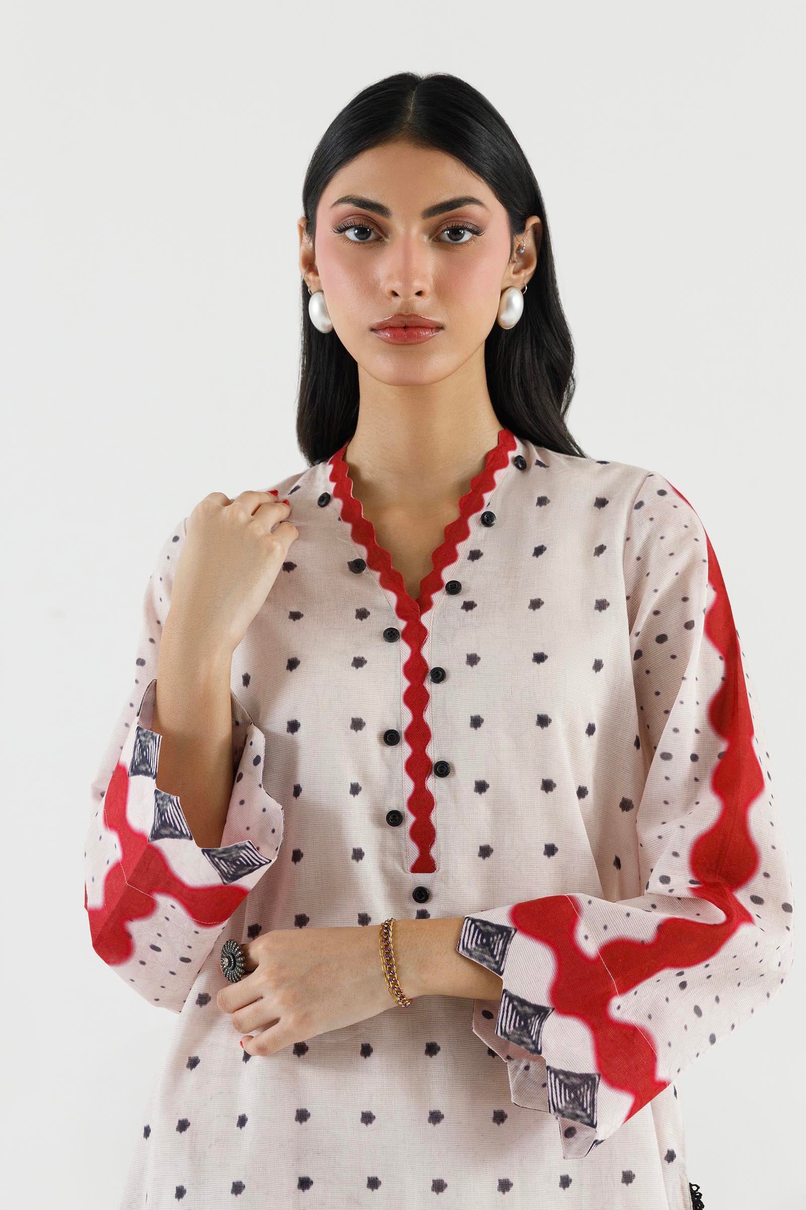 Stitched Printed Dobby Shirt+ Shalwar Secondary image