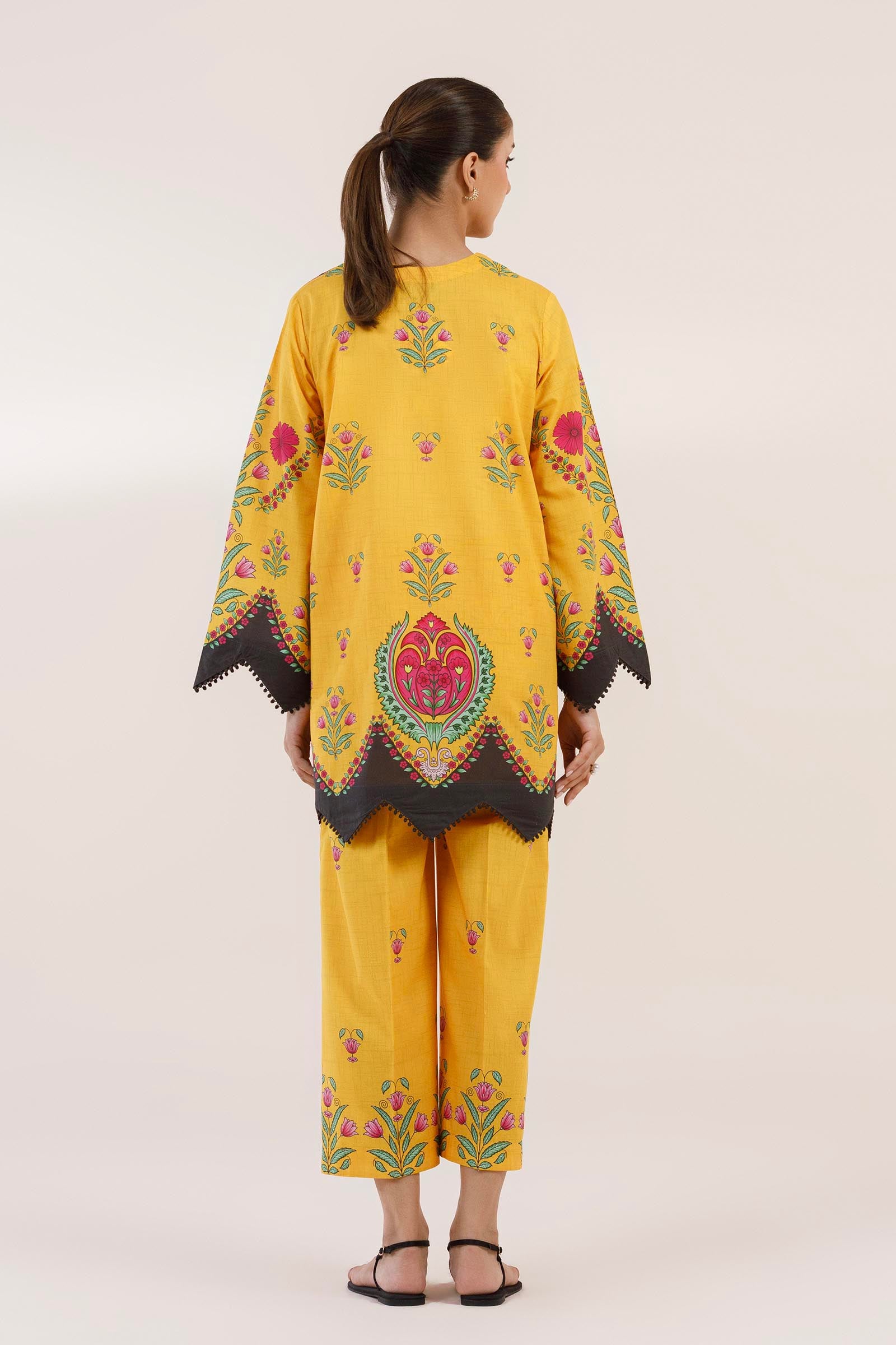 Stitched Printed Lawn Shirt+ Culotte