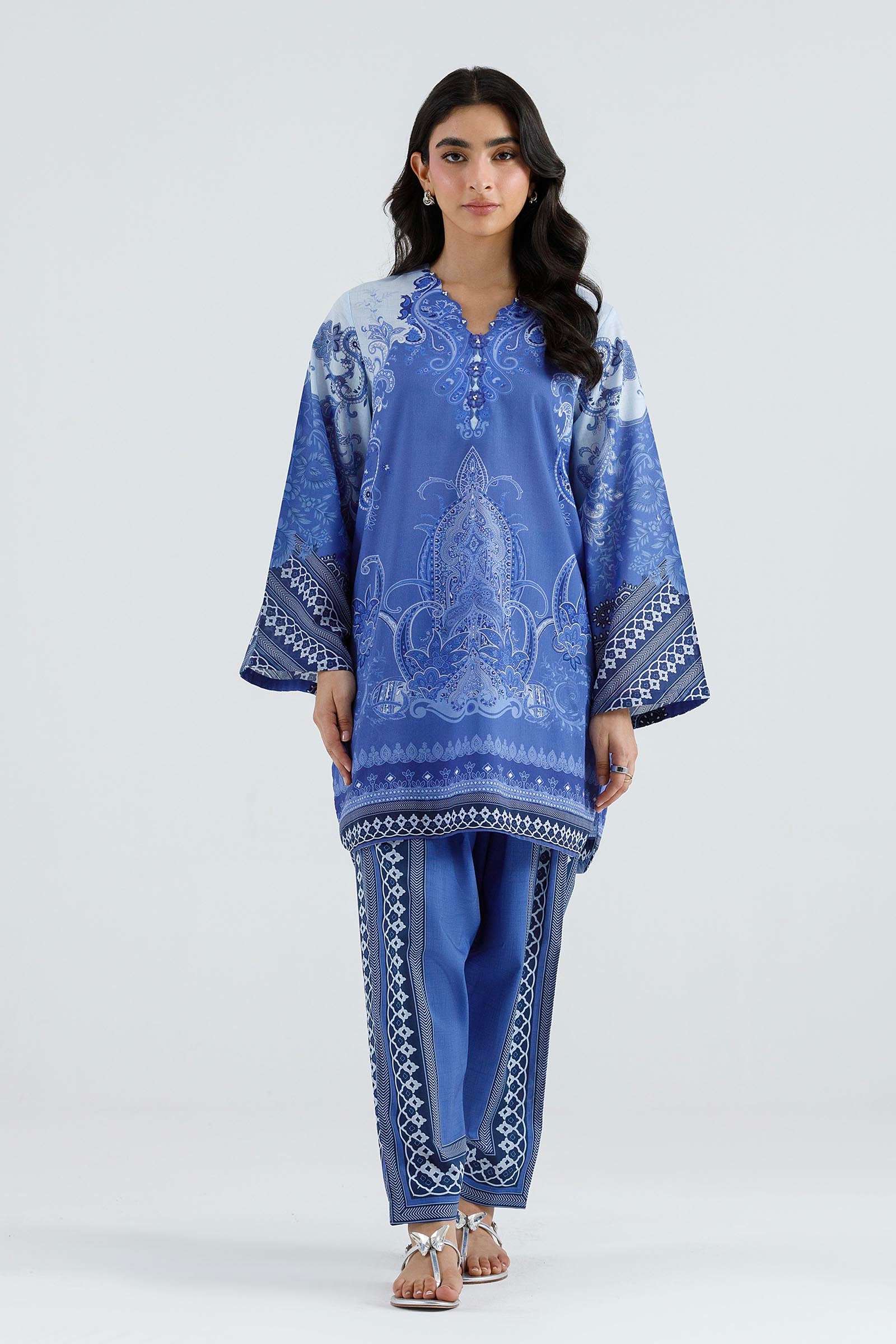 Stitched Printed Lawn Shirt+ Shalwar Main image