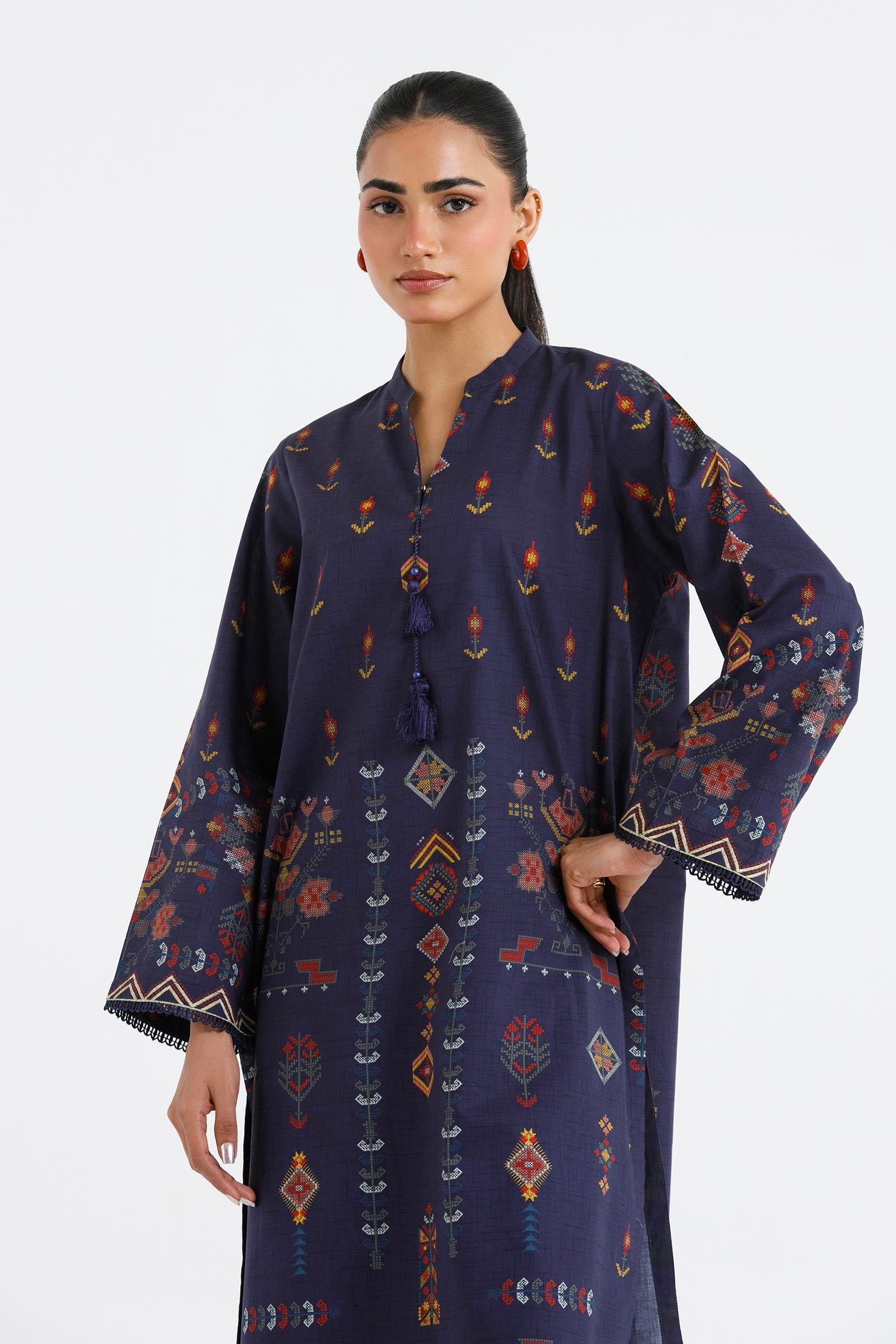 Stitched Printed Lawn Shirt+ Culotte