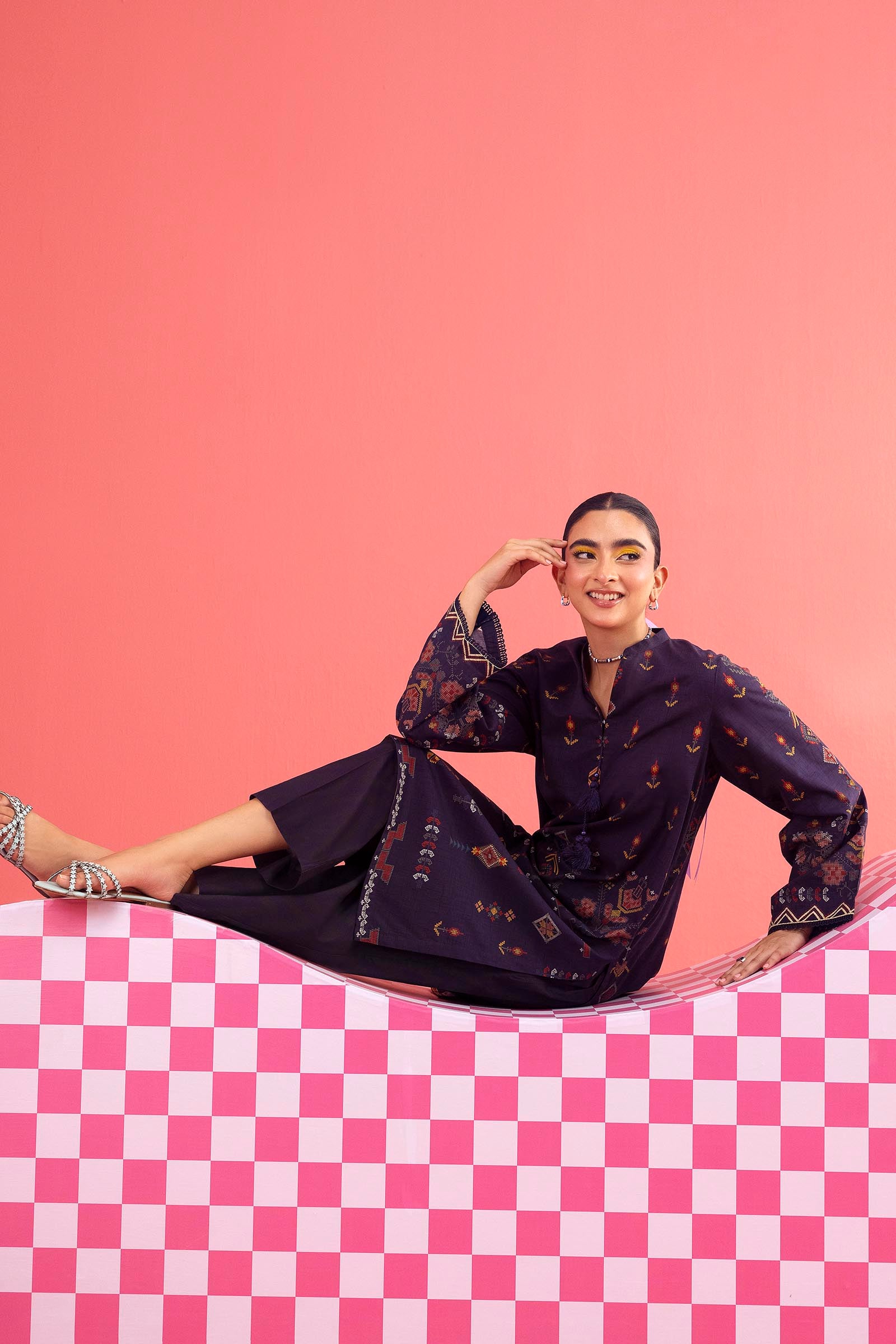 Stitched Printed Lawn Shirt+ Culotte