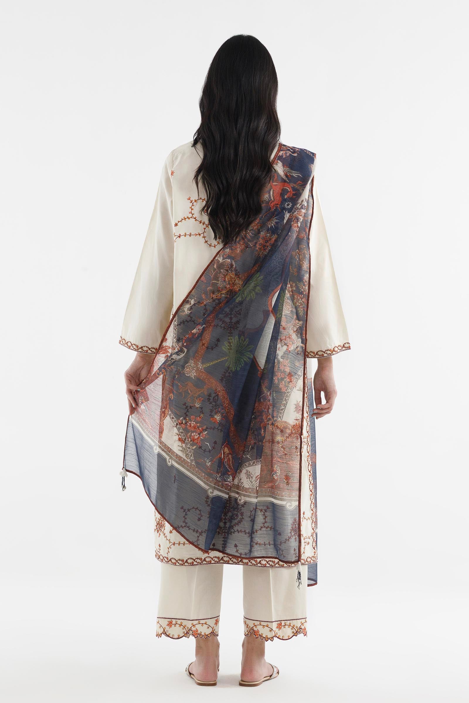 Stitched Printed Monark Dupatta Secondary image