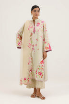 Stitched Embroidered Slub Dupatta