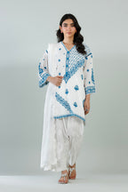 White Mahay Lawn Embroidered Dupatta