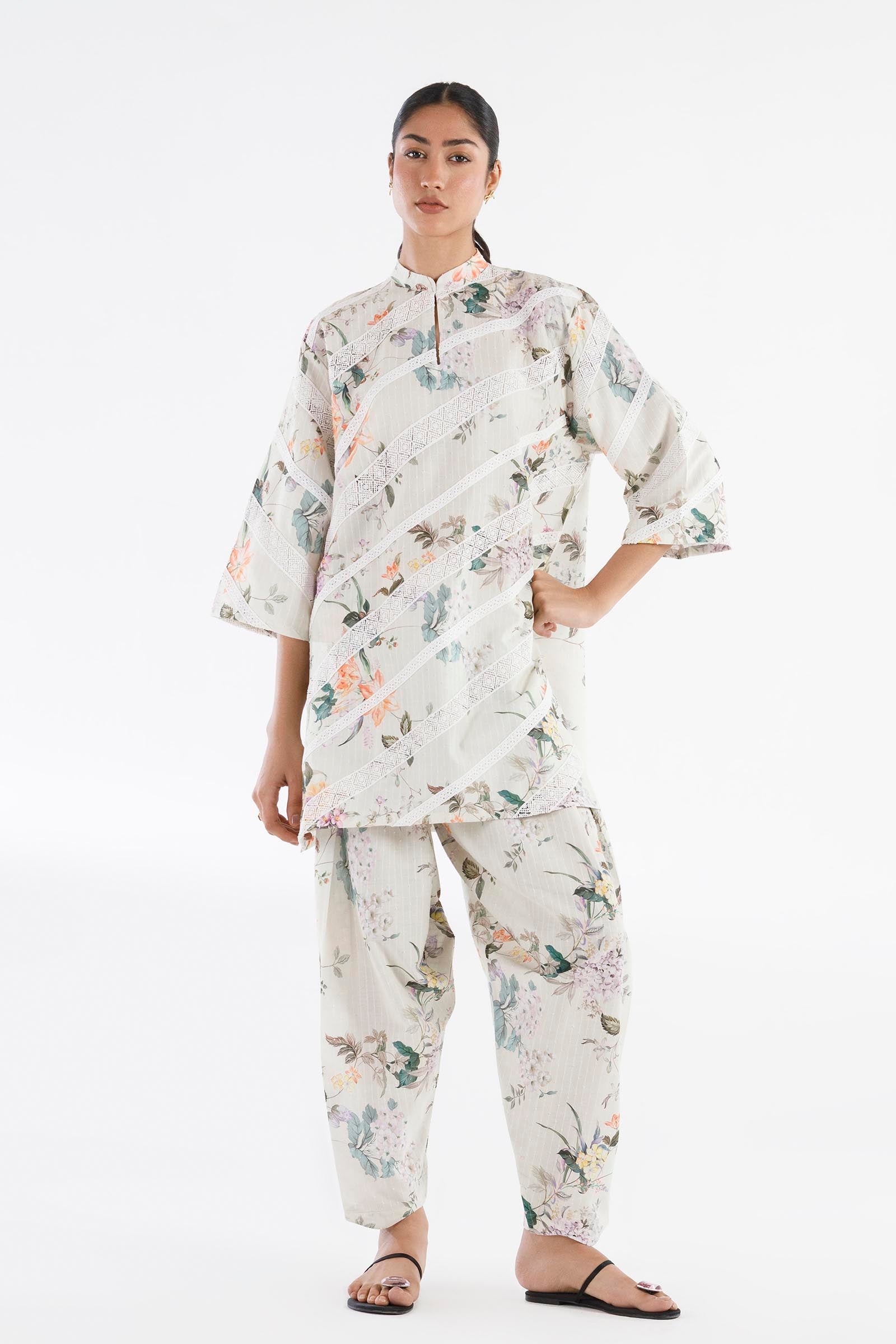 Stitched Printed Brochia Shirt+ Shalwar Main image