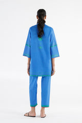 Stitched Embroidered Lawn Shirt + Culotte