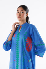 Stitched Embroidered Lawn Shirt + Culotte