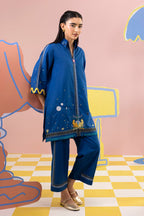 Stitched Embroidered Lawn Shirt + Culotte