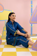 Stitched Embroidered Lawn Shirt + Culotte
