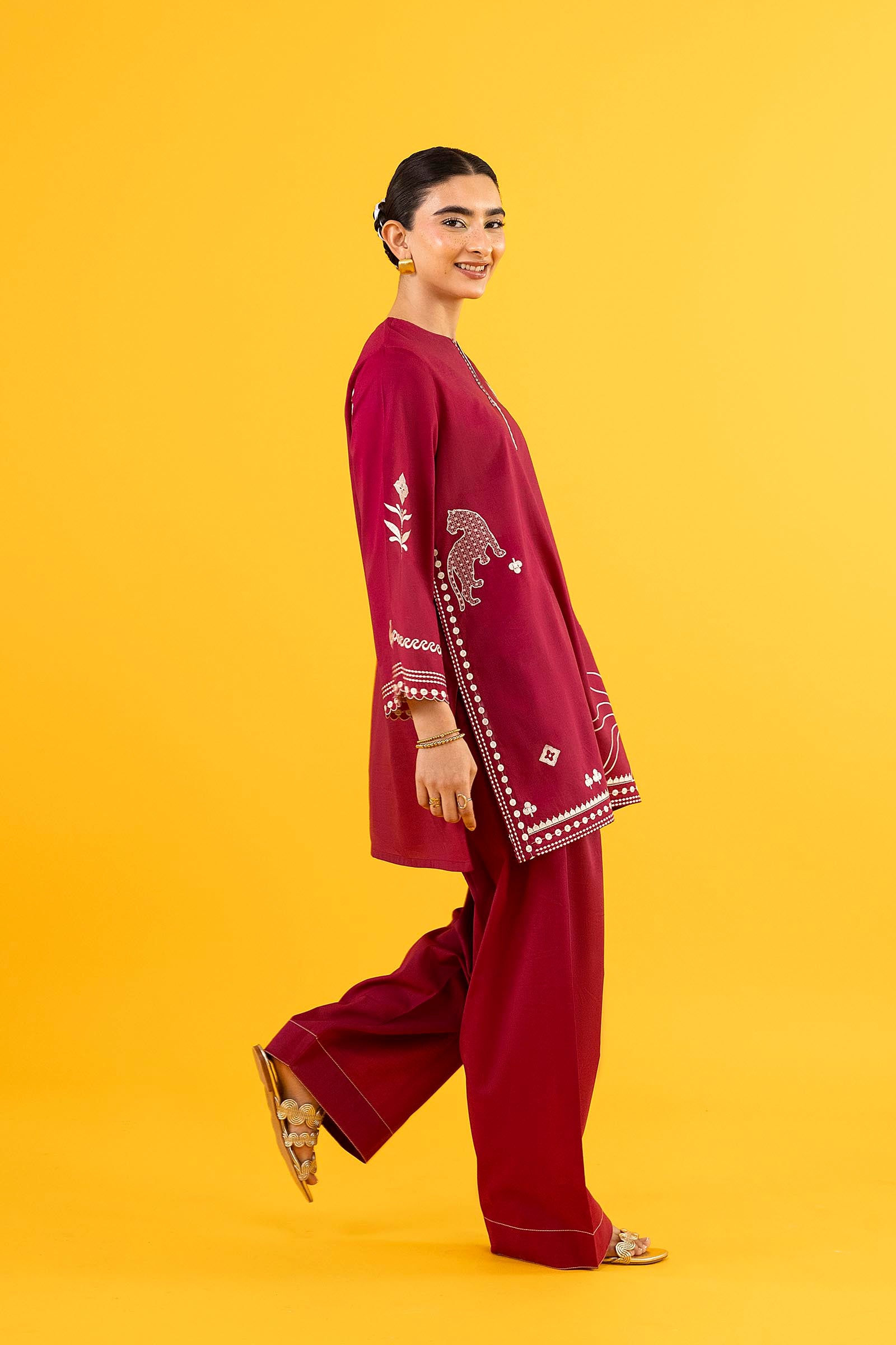 Stitched Embroidered Lawn Shirt + Shalwar