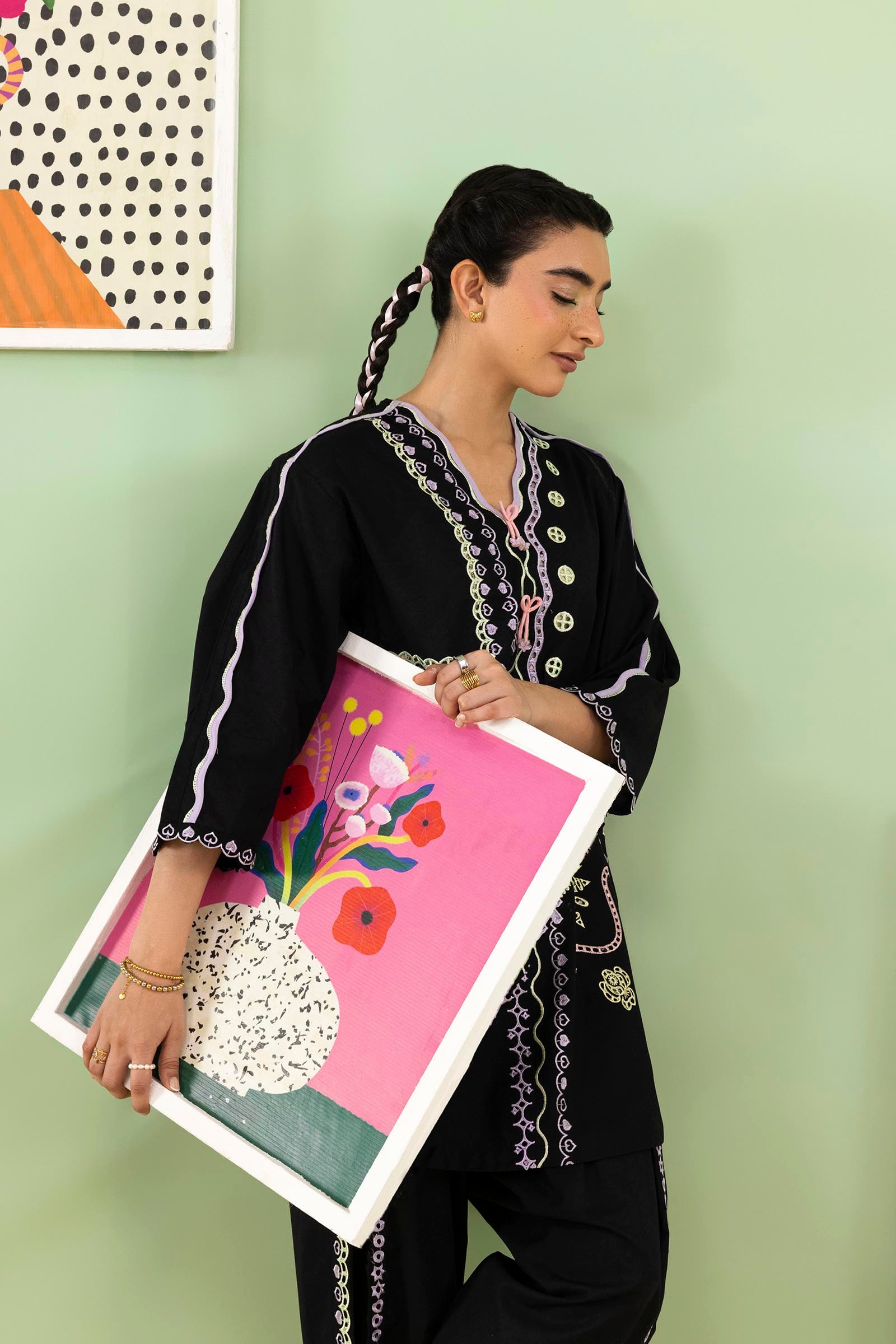 Stitched Embroidered Lawn Shirt + Shalwar