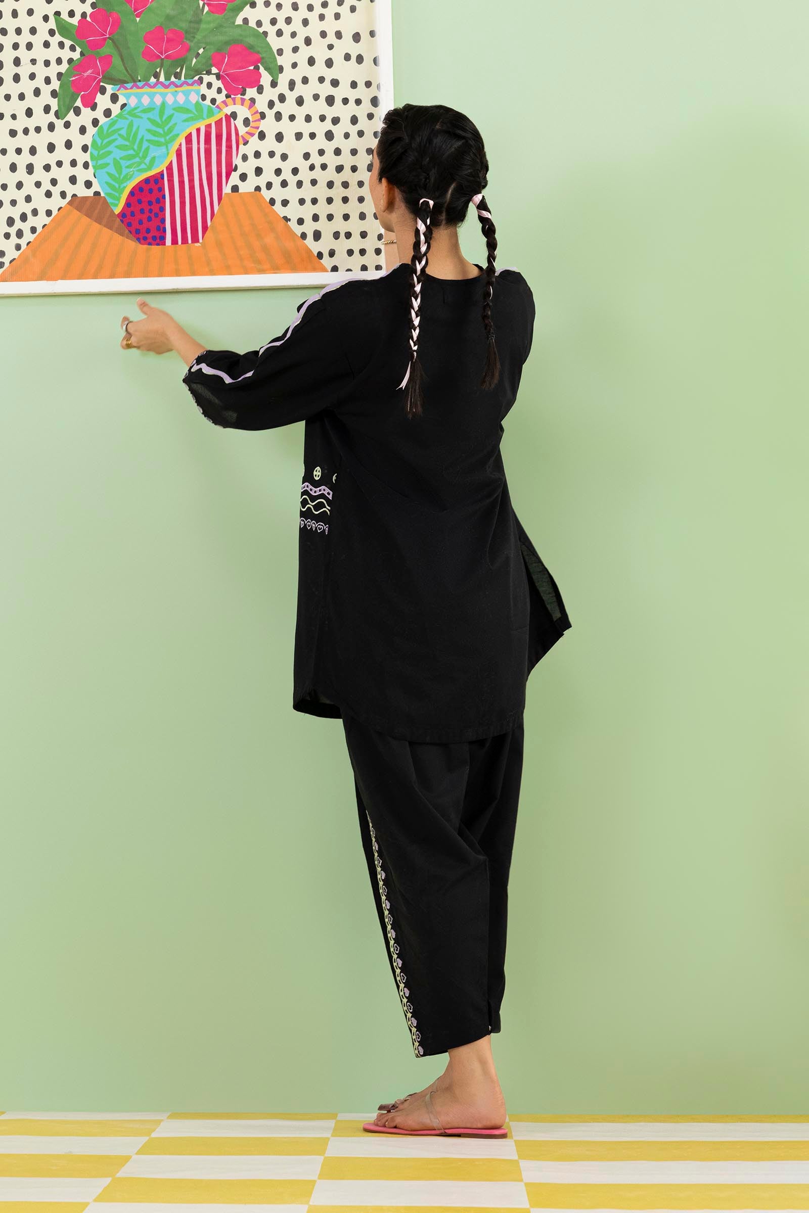 Stitched Embroidered Lawn Shirt + Shalwar