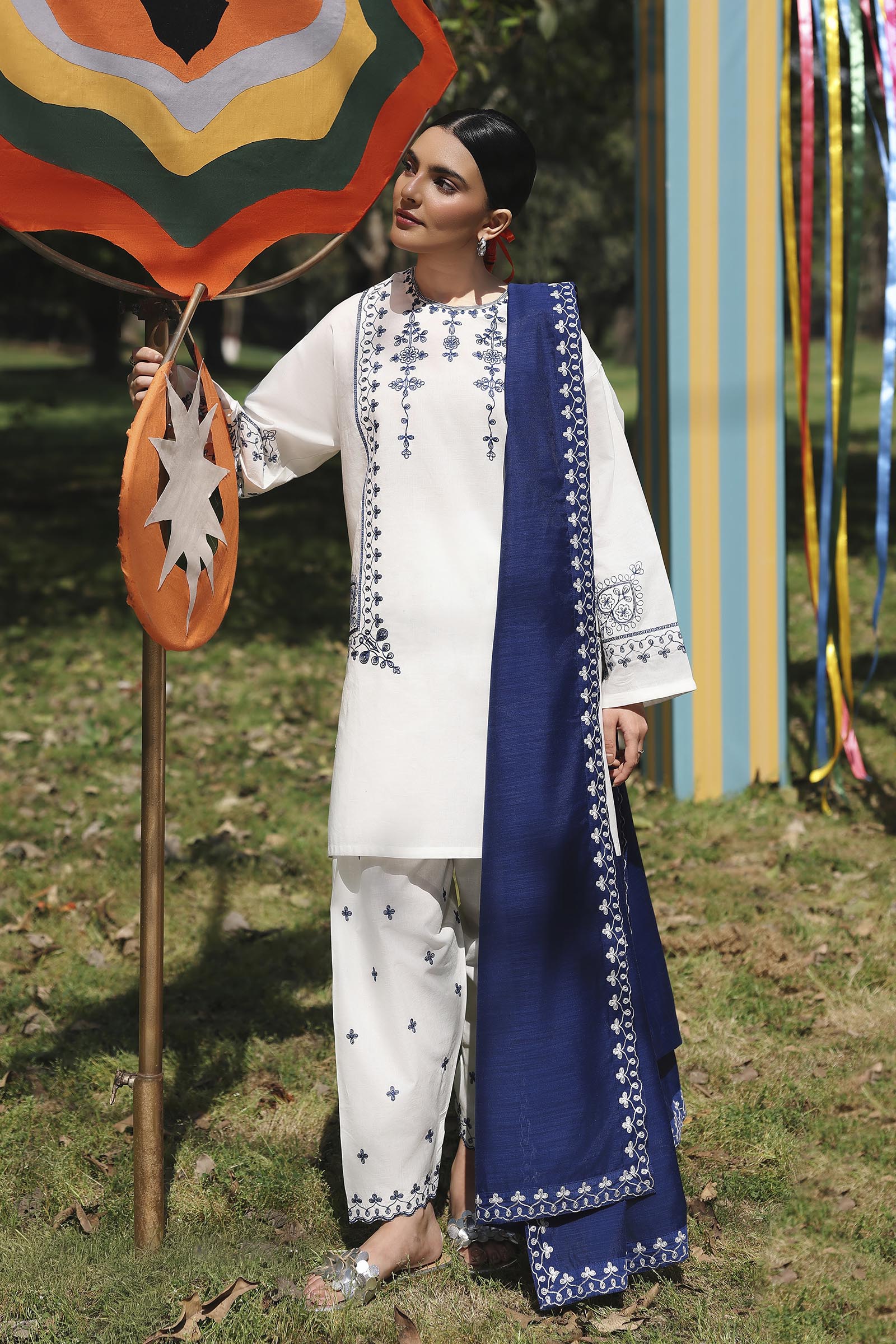 Stitched Embroidered Lawn Suit Main image