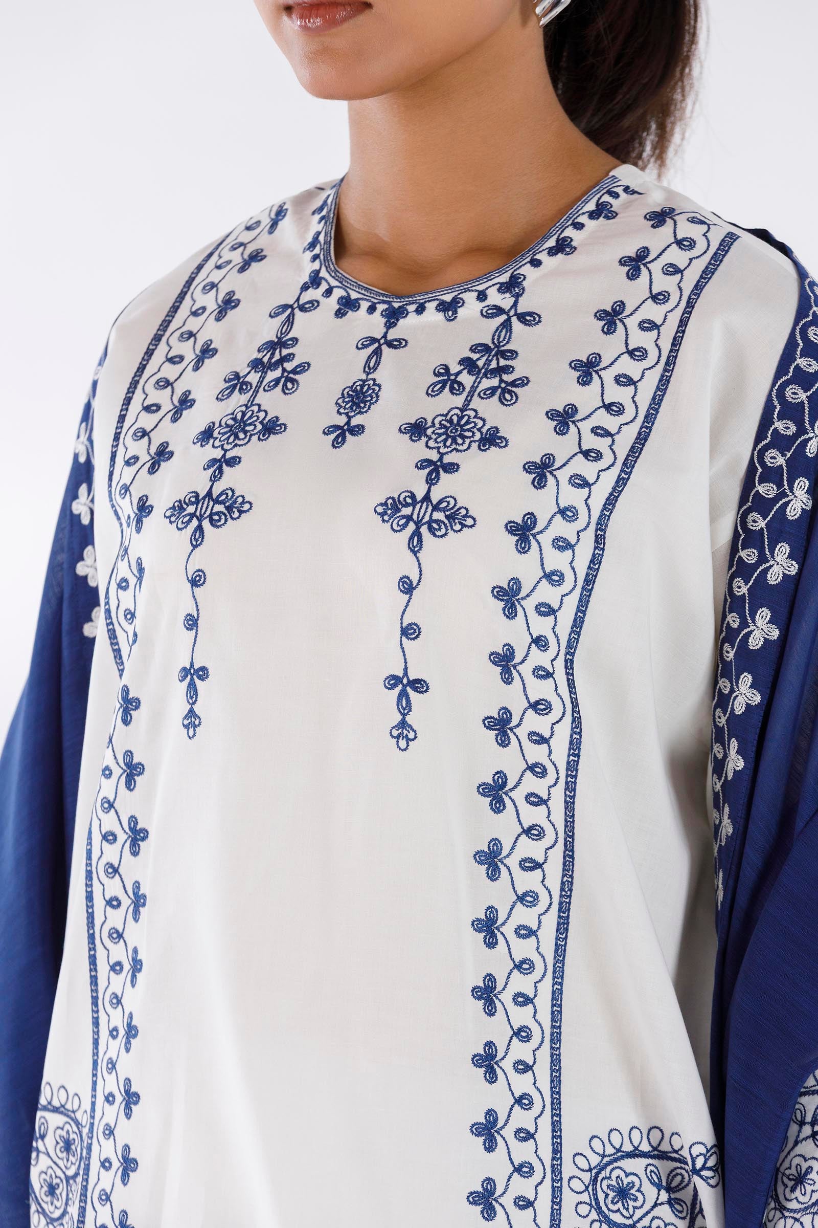 Stitched Embroidered Lawn Suit