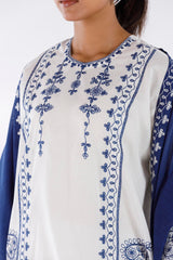 Stitched Embroidered Lawn Suit