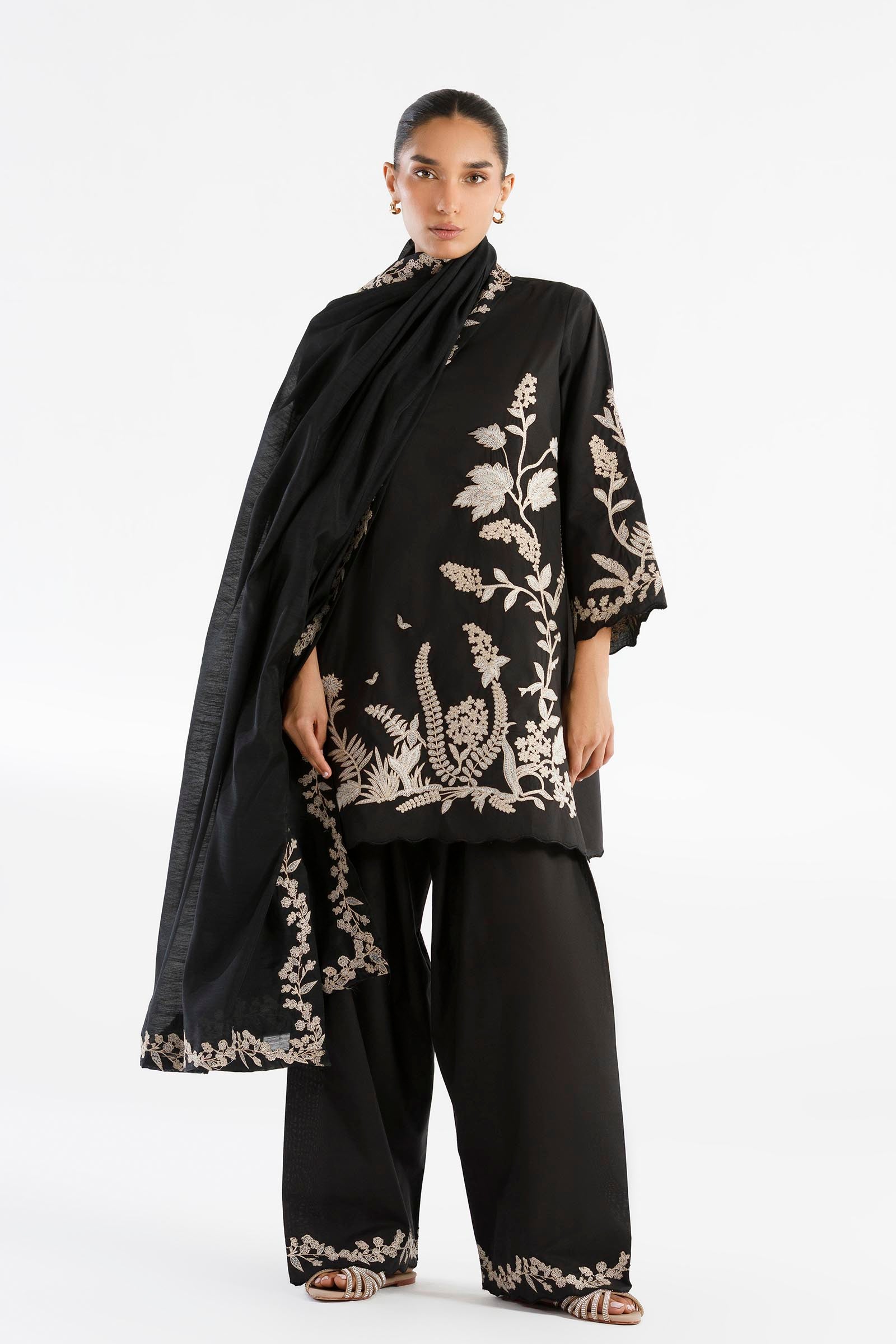 Stitched Embroidered Lawn Suit Main image