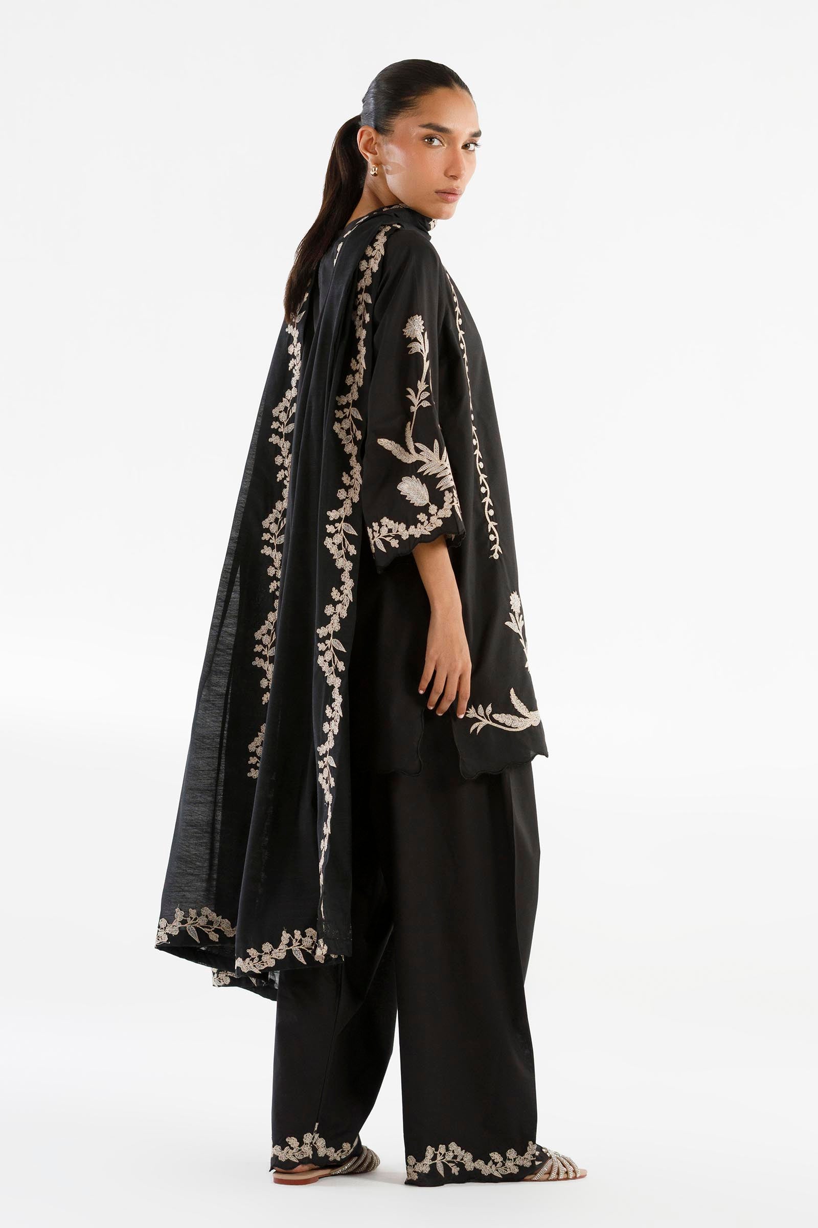 Stitched Embroidered Lawn Suit