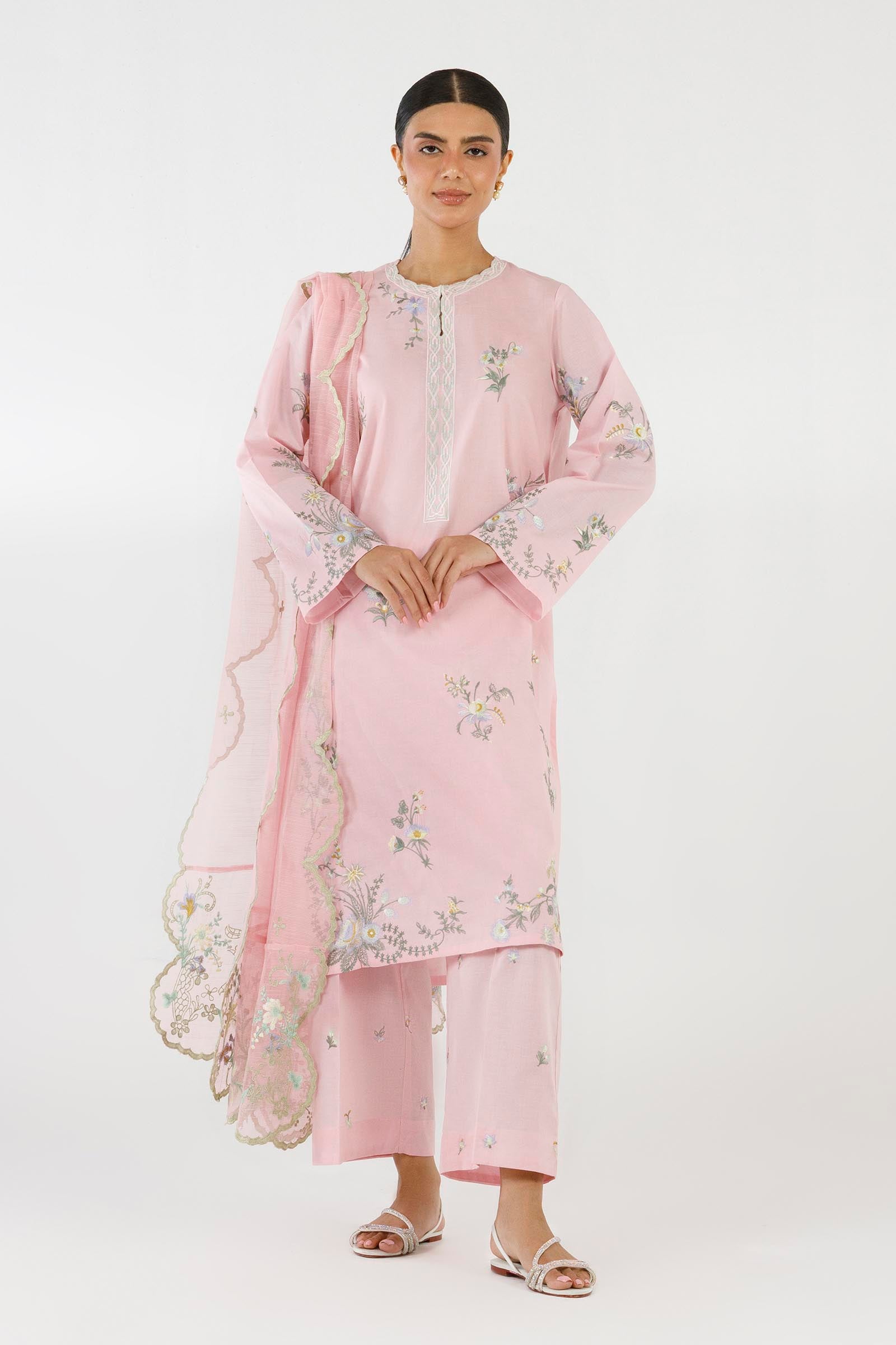 Stitched Embroidered Lawn Suit Main image