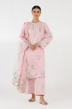 Stitched Embroidered Lawn Suit