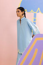 Stitched Embroidered Lawn Shirt+ Culotte