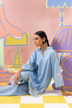 Stitched Embroidered Lawn Shirt+ Culotte