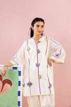 Stitched Embroidered Lawn Shirt+ Shalwar