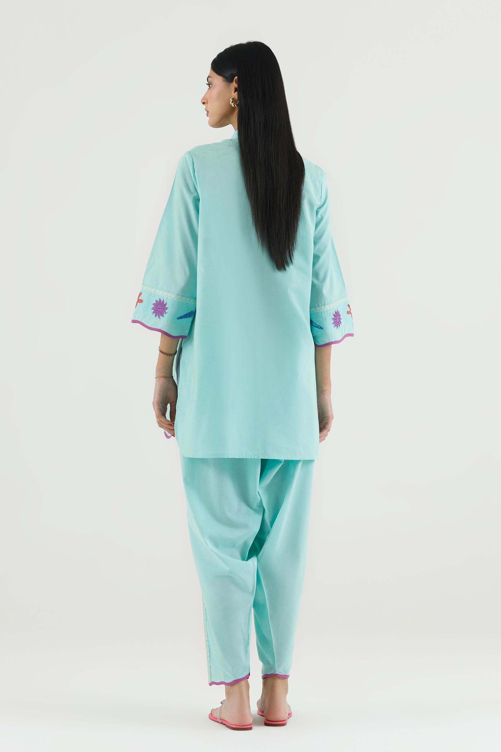 Stitched Embroidered Lawn Shirt+ Shalwar