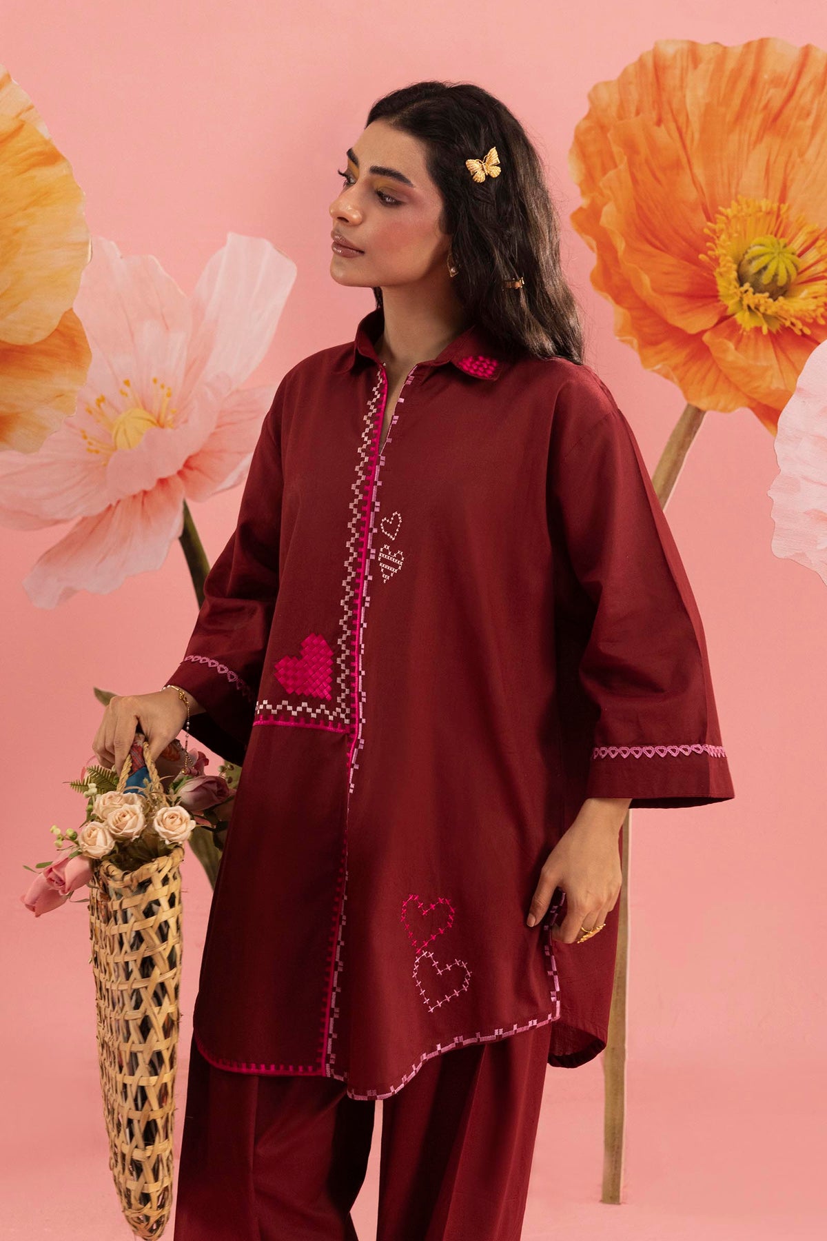 Stitched Embroidered Lawn Shirt+ Shalwar