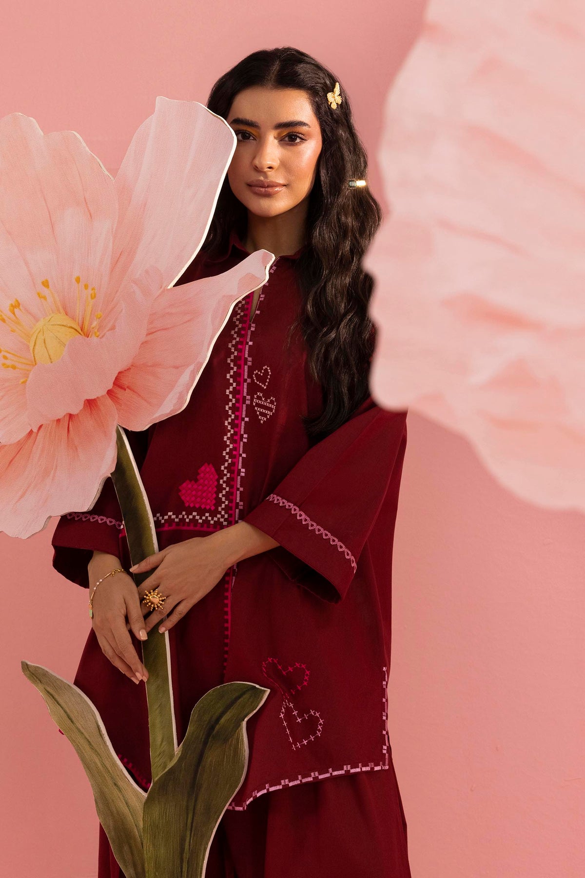 Stitched Embroidered Lawn Shirt+ Shalwar