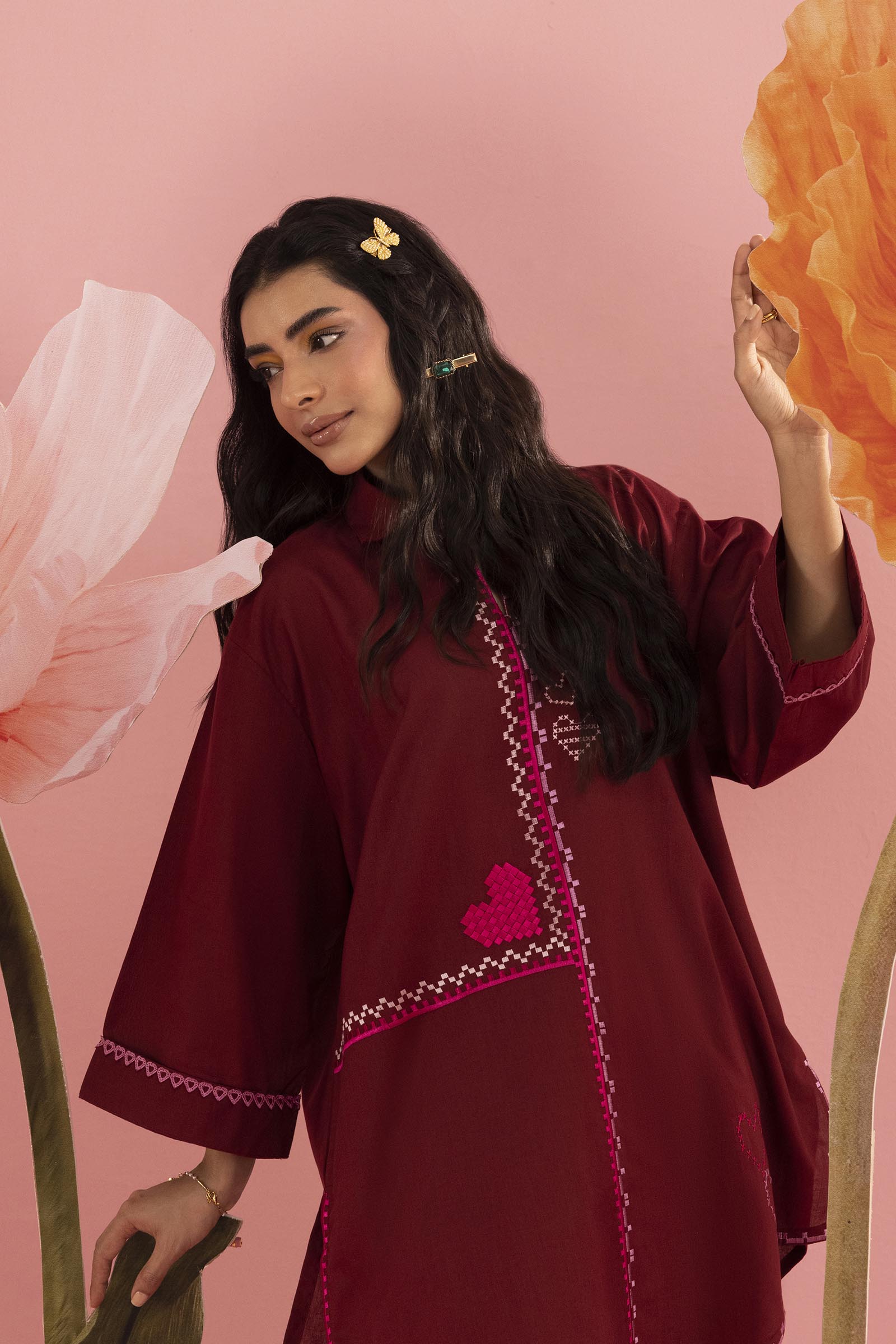 Stitched Embroidered Lawn Shirt+ Shalwar