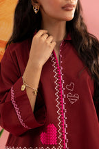 Stitched Embroidered Lawn Shirt+ Shalwar