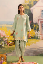 Stitched Embroidered Lawn Shirt+ Shalwar