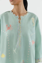 Stitched Embroidered Lawn Shirt+ Shalwar