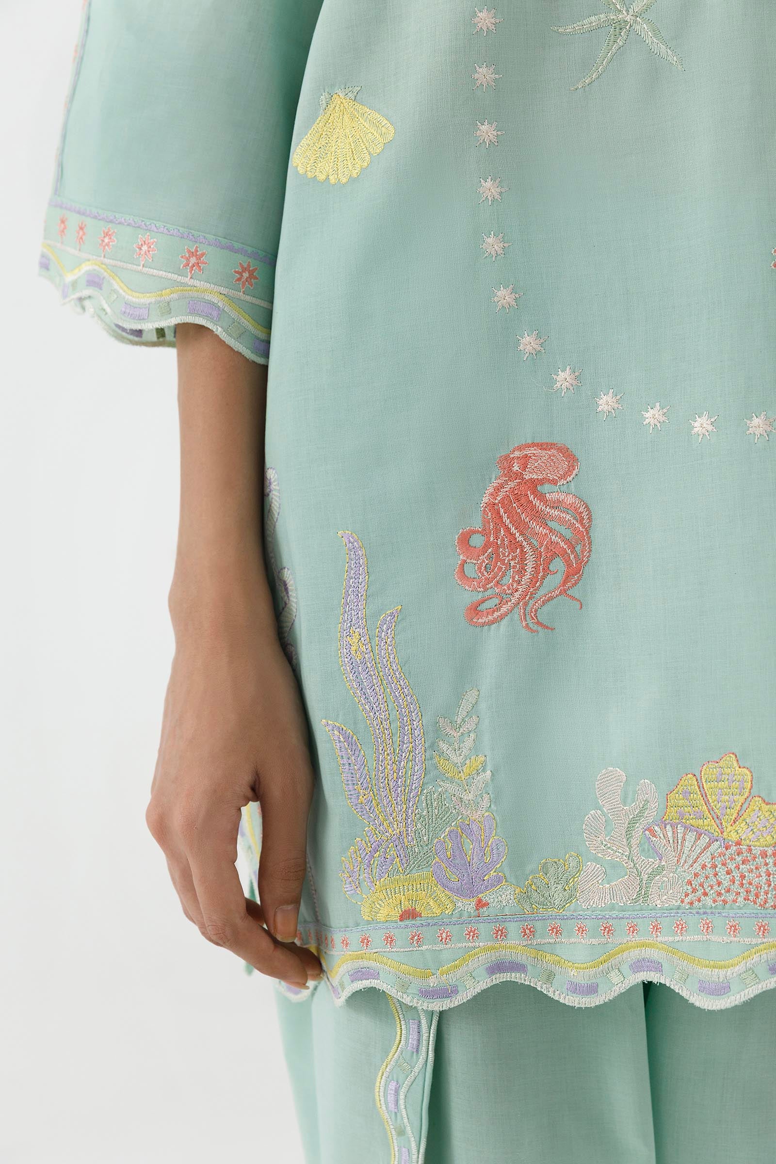 Stitched Embroidered Lawn Shirt+ Shalwar