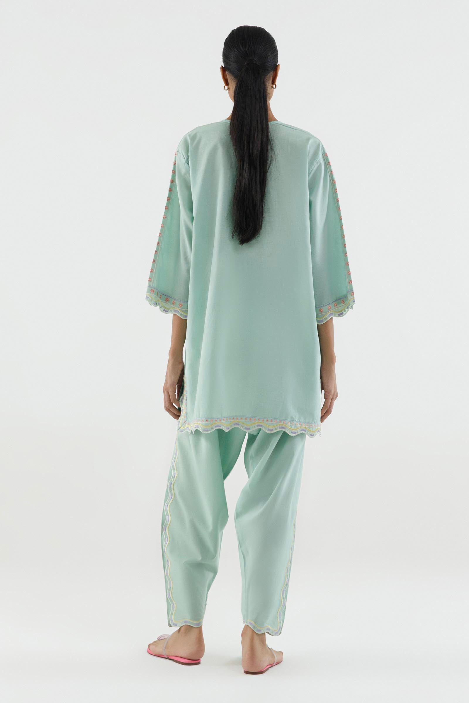 Stitched Embroidered Lawn Shirt+ Shalwar