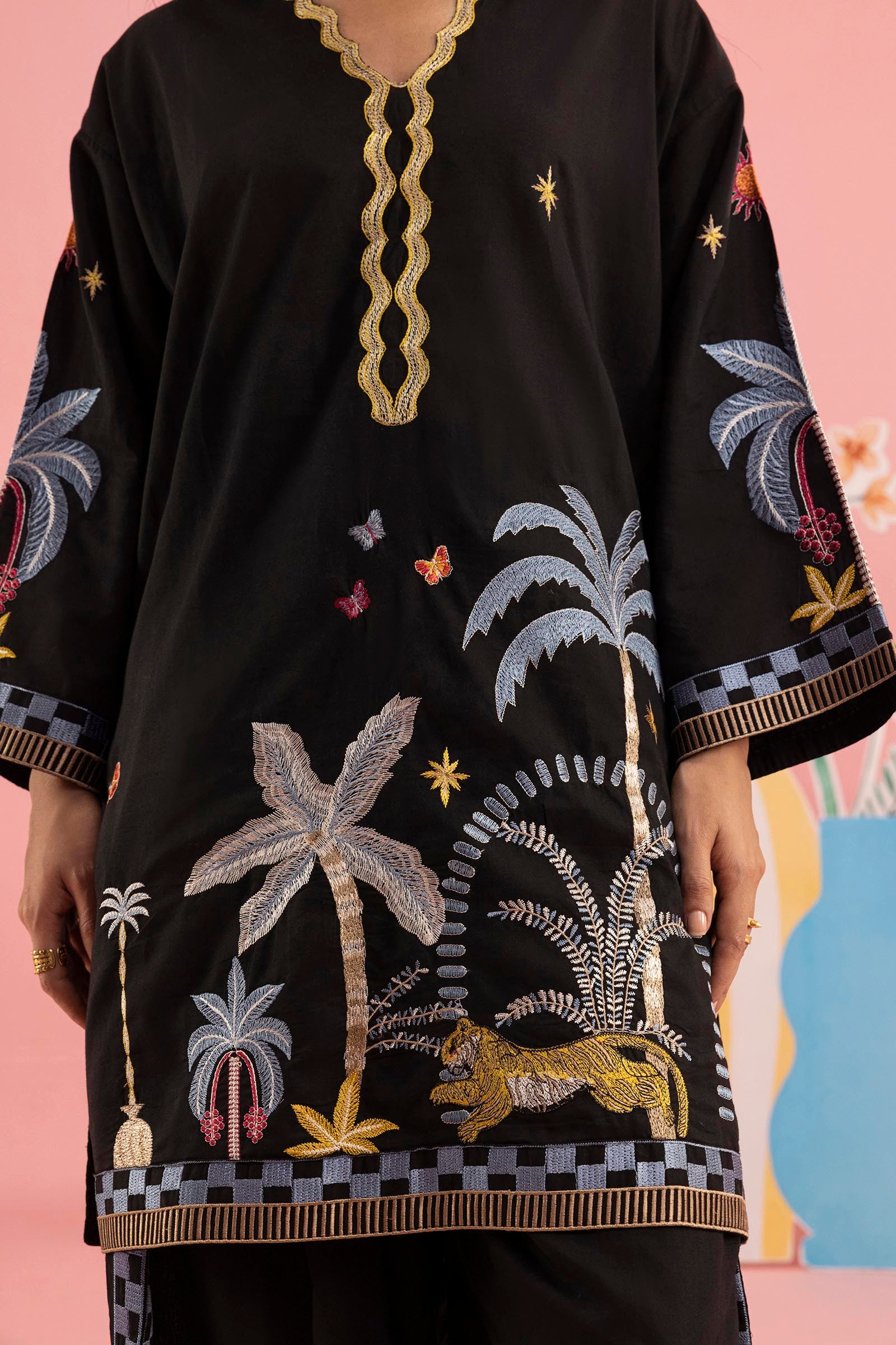 Stitched Embroidered Lawn Shirt+ Shalwar