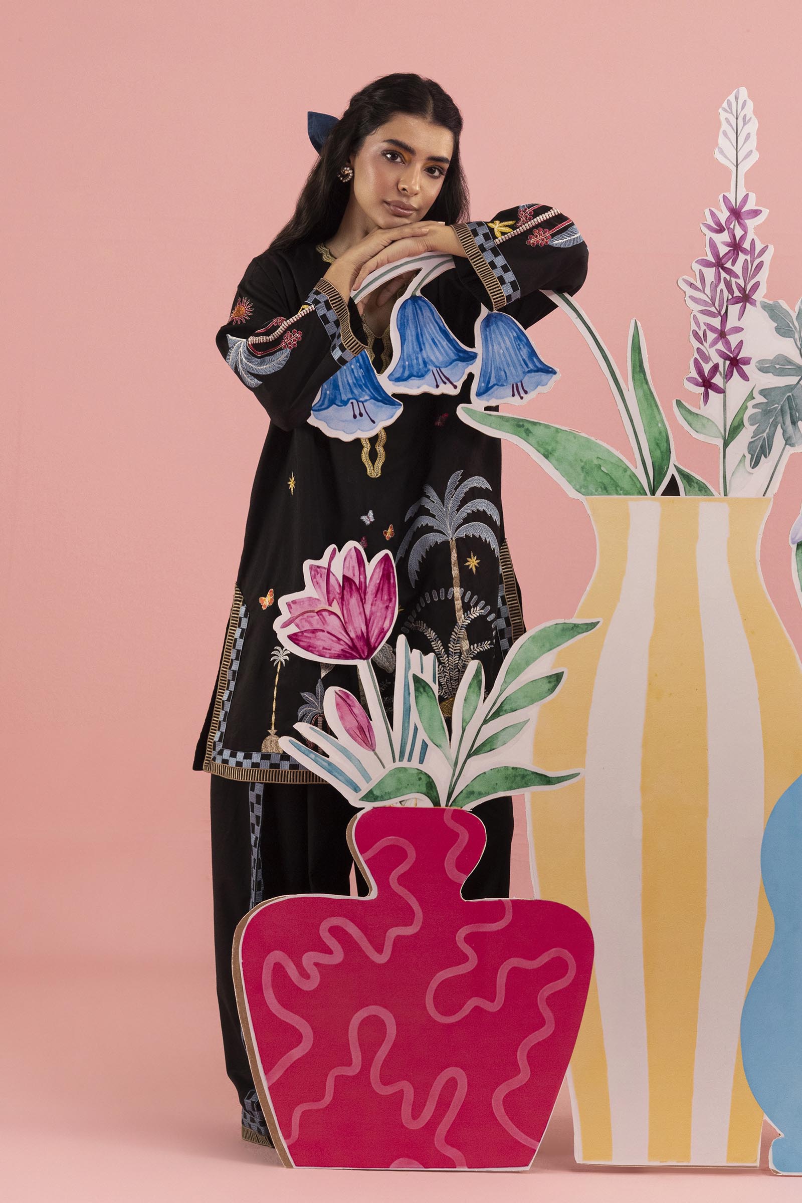 Stitched Embroidered Lawn Shirt+ Shalwar