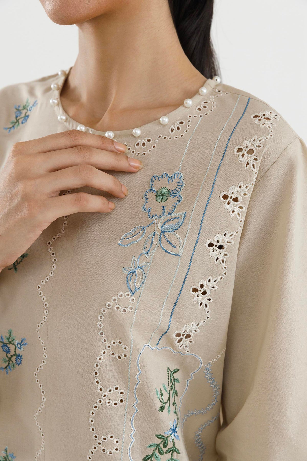 Stitched Embroidered Lawn Suit