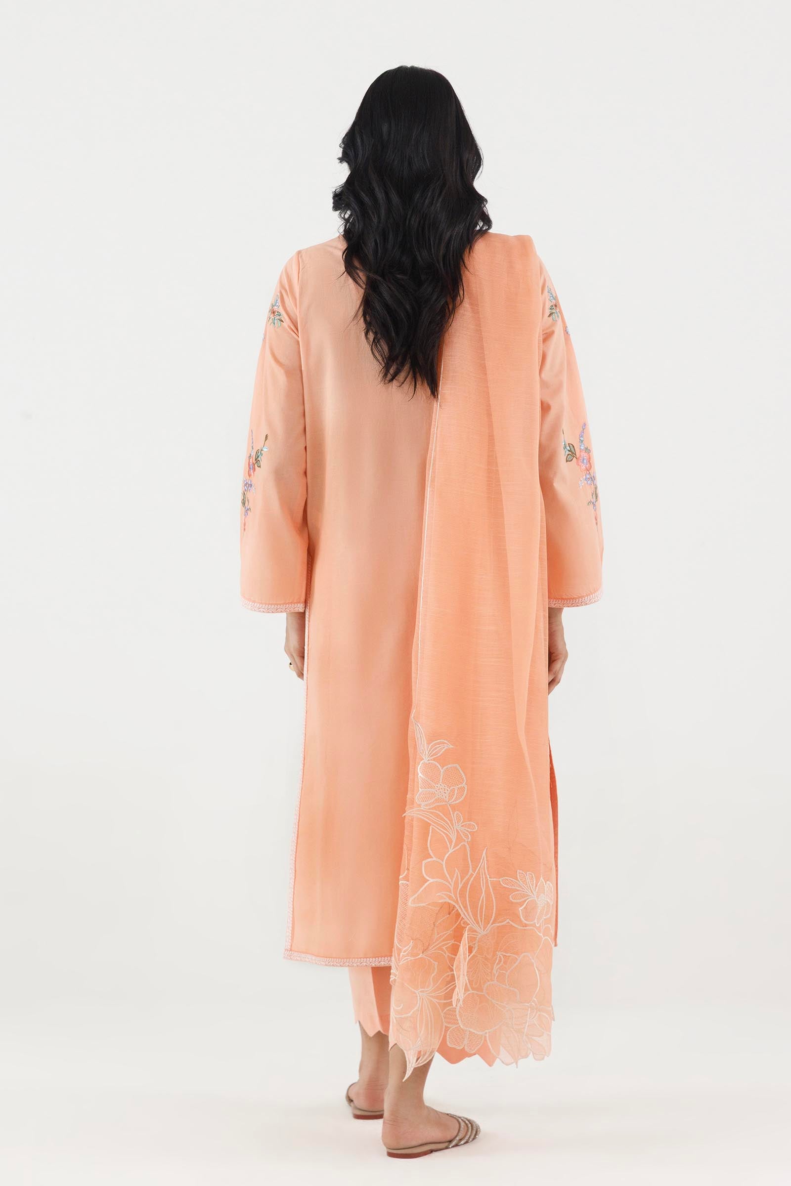 Stitched Embroidered Lawn Suit Secondary image