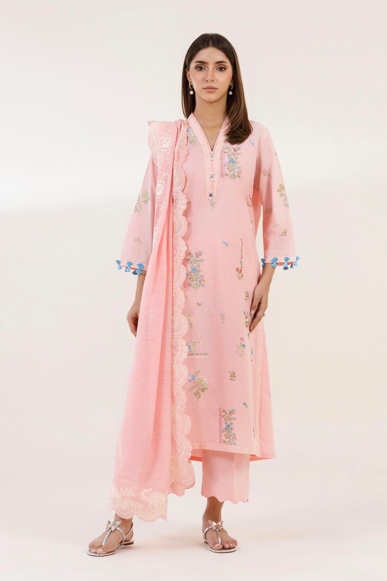 Stitched Embroidered Lawn Suit Main image