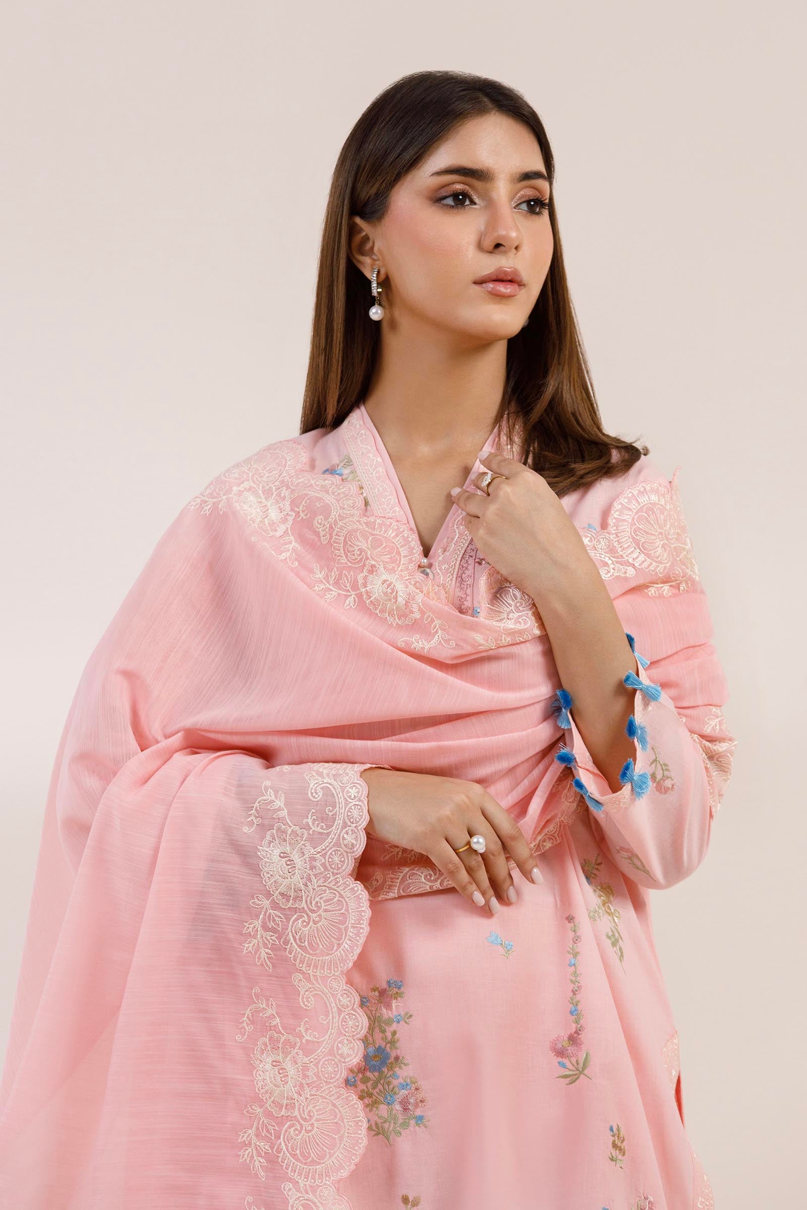 Stitched Embroidered Lawn Suit