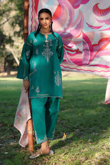 Stitched Embroidered Slub Lawn Shirt + Shalwar