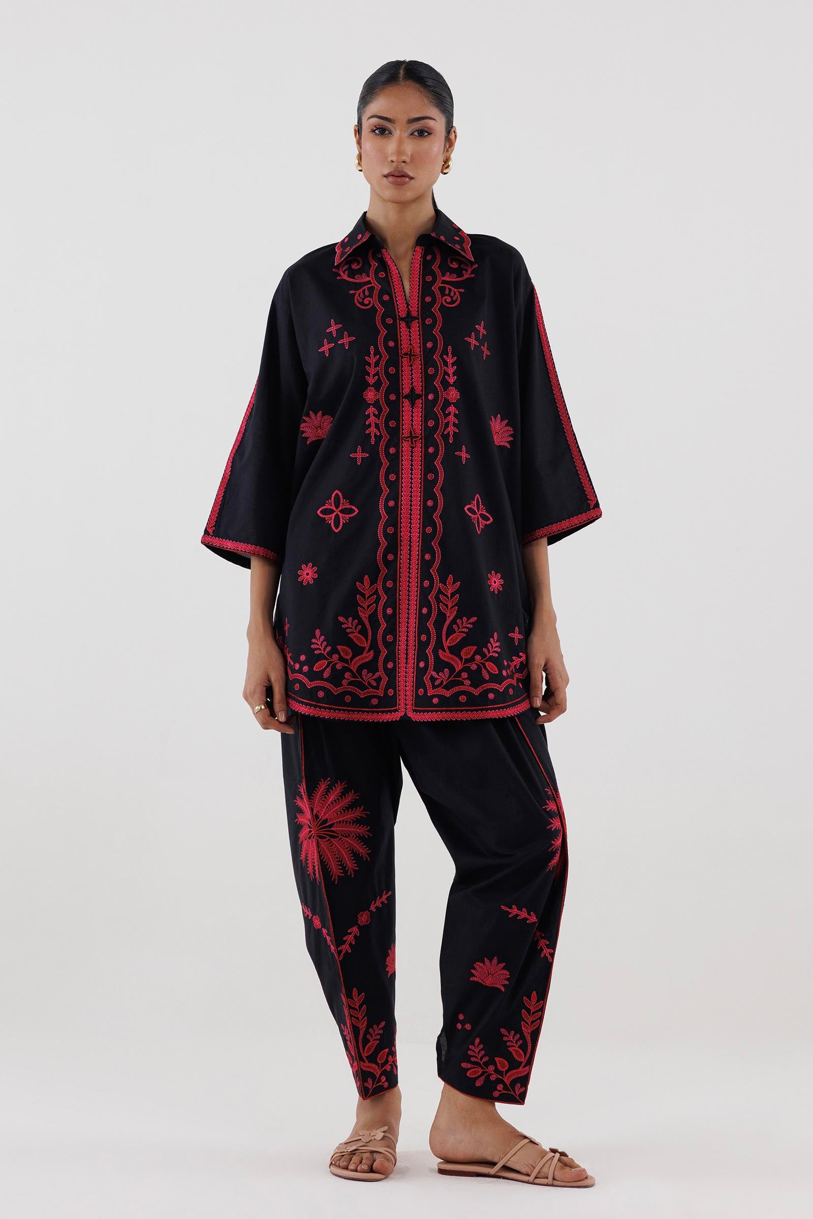 Stitched Embroidered Lawn Shirt+ Shalwar