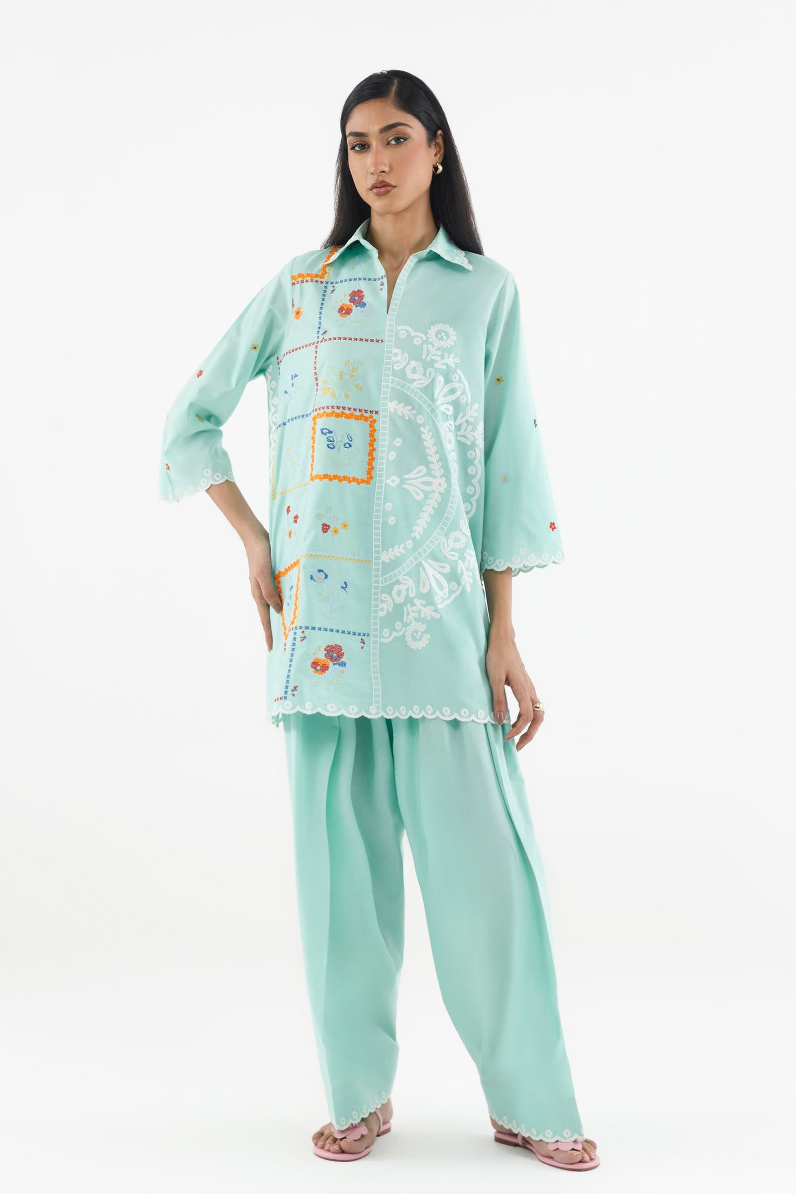 Stitched Printed Lawn Shirt+ Shalwar Main image
