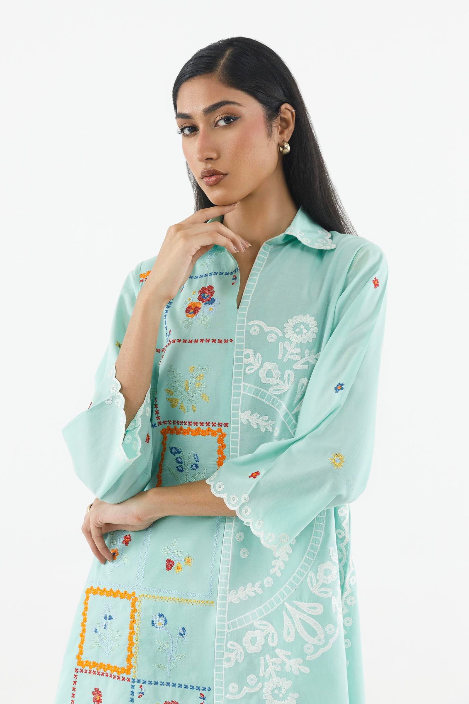 Stitched Printed Lawn Shirt+ Shalwar Secondary image