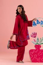 Stitched Embroidered Cambric Shirt+ Shalwar